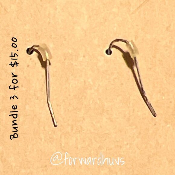 Bundle 3 for $15 Silver Tone & Burnt Orange  Circular Dangle Earrings - Picture 5 of 6